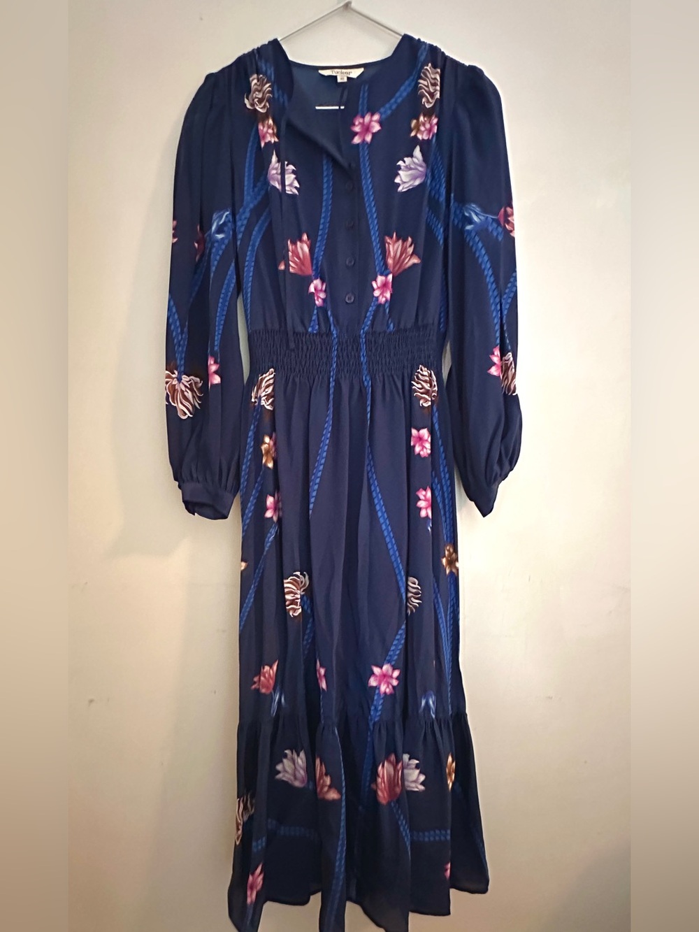 Tucker Juliette Silk Floral Midi Dress – size XS